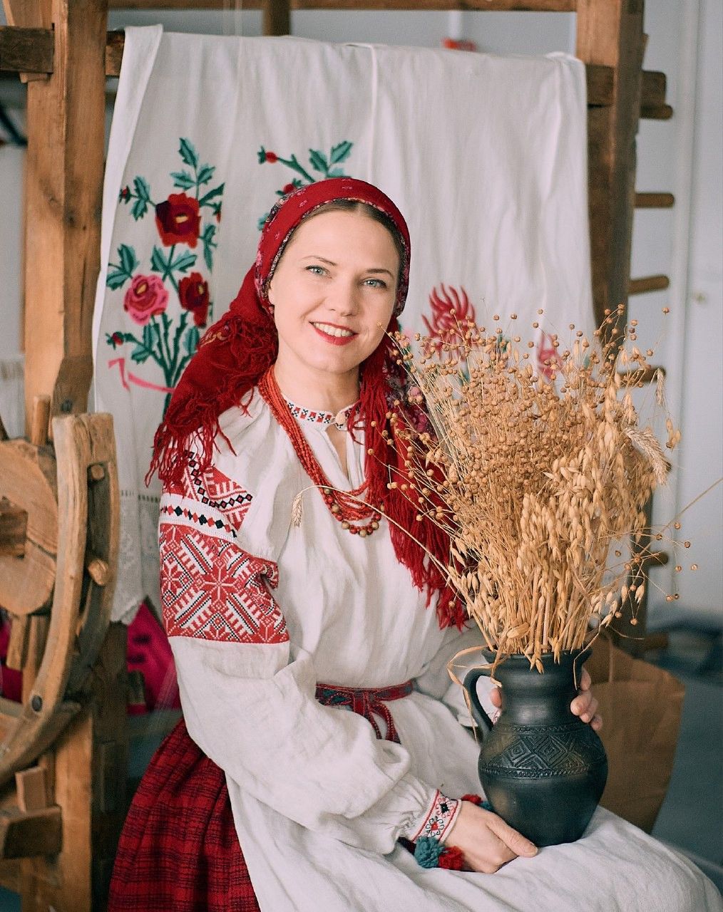 Women in Slavic costumes in Sarajevo
