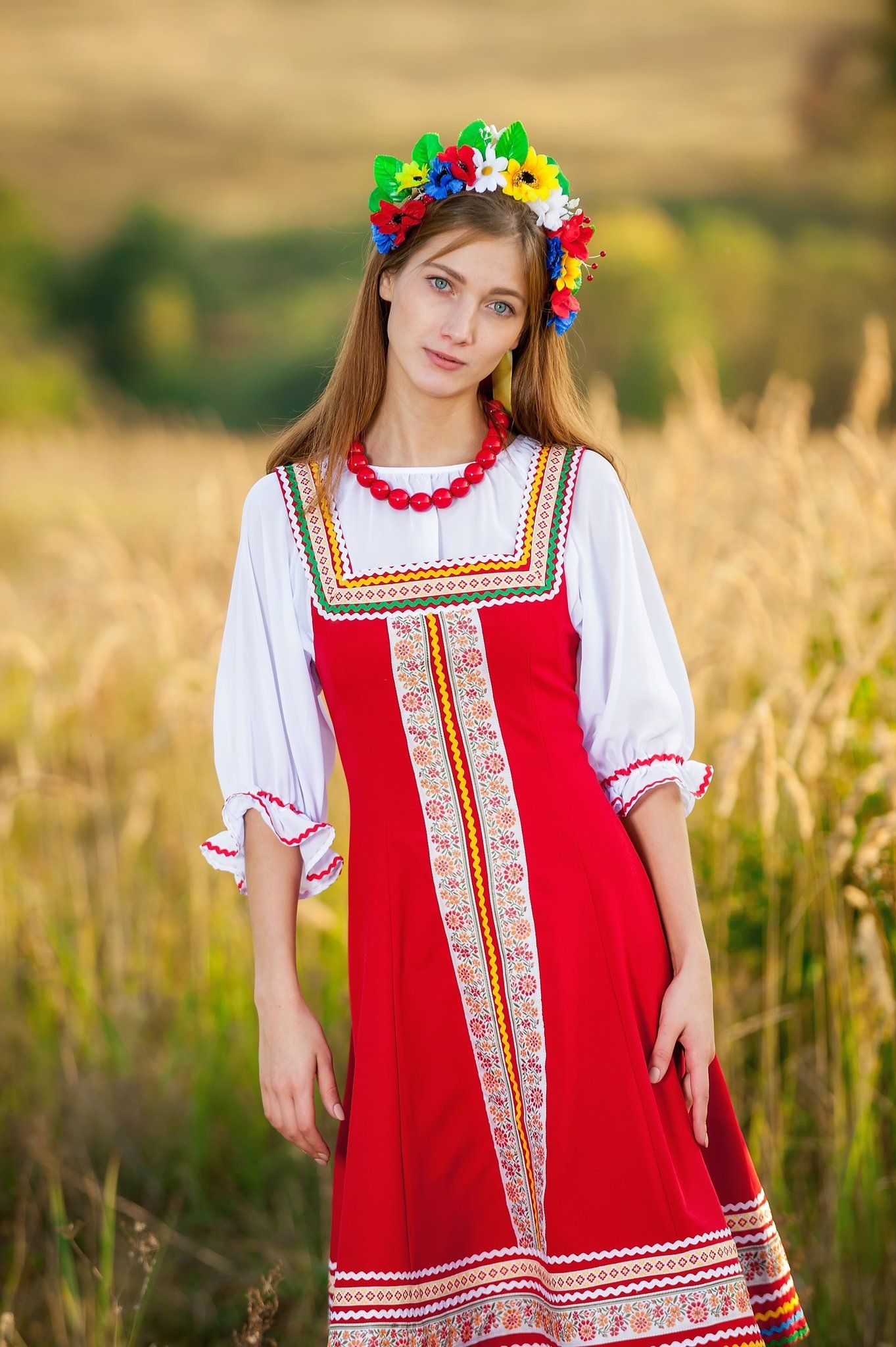 Women in Slavic costumes in Sarajevo