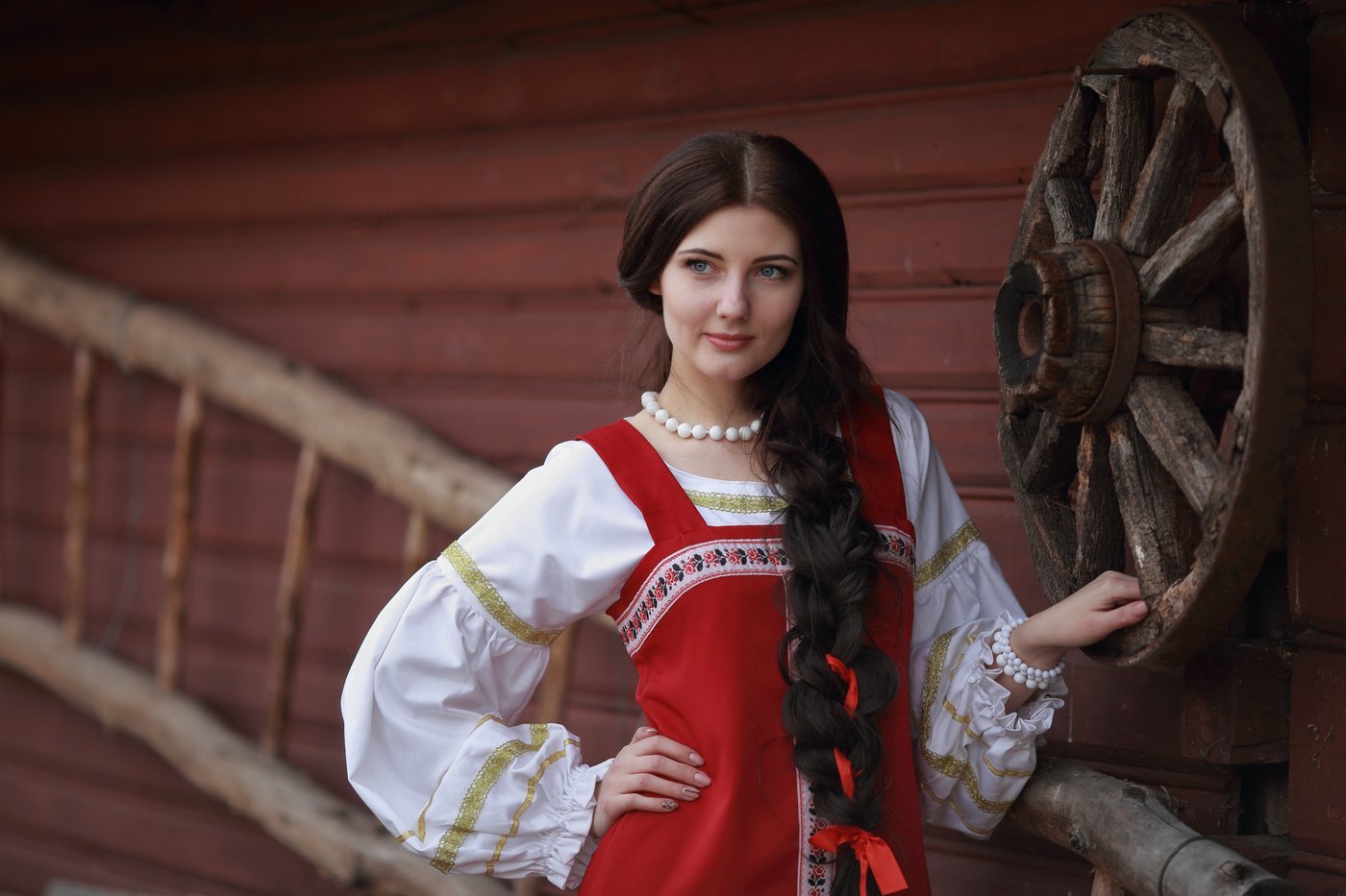 Girls in Slavic costumes in Sarajevo